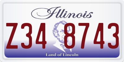 IL license plate Z348743