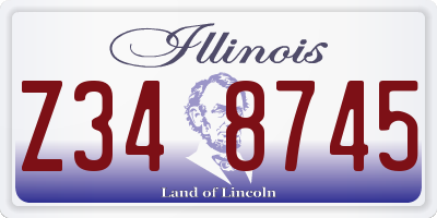IL license plate Z348745