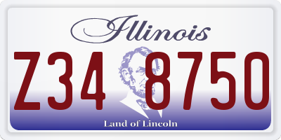 IL license plate Z348750