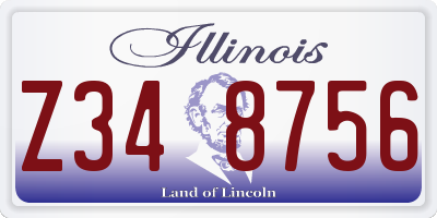 IL license plate Z348756