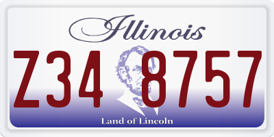 IL license plate Z348757
