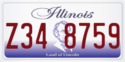 IL license plate Z348759