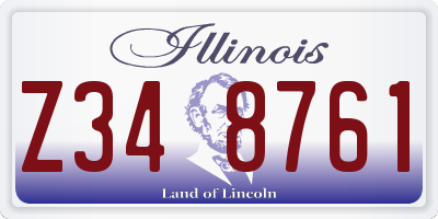 IL license plate Z348761