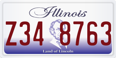 IL license plate Z348763