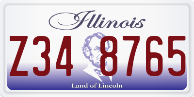 IL license plate Z348765