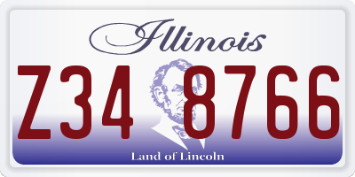 IL license plate Z348766