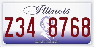 IL license plate Z348768