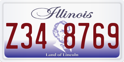 IL license plate Z348769