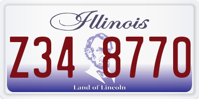 IL license plate Z348770