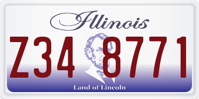 IL license plate Z348771