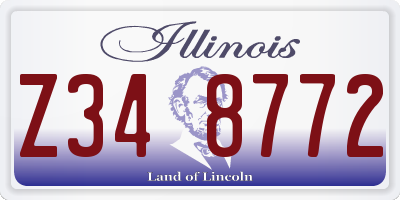IL license plate Z348772