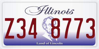 IL license plate Z348773