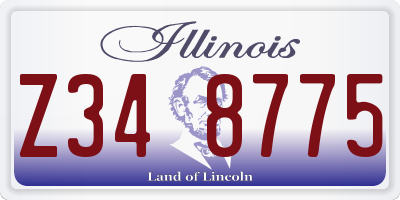 IL license plate Z348775