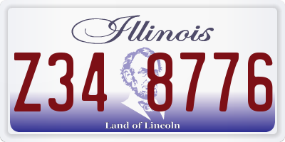 IL license plate Z348776