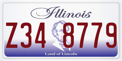 IL license plate Z348779