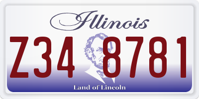 IL license plate Z348781