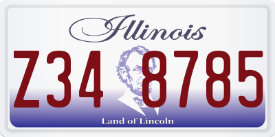IL license plate Z348785