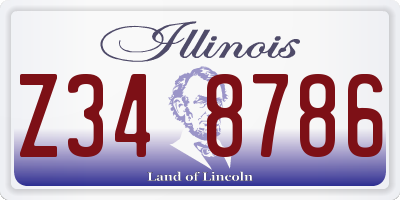 IL license plate Z348786