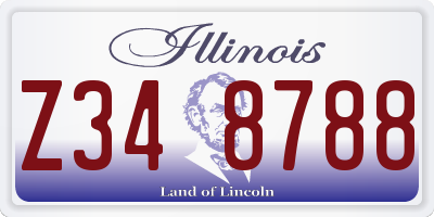 IL license plate Z348788