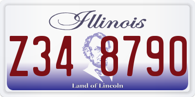 IL license plate Z348790