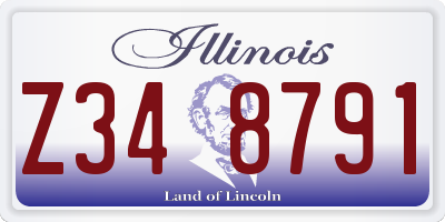 IL license plate Z348791
