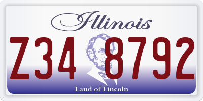 IL license plate Z348792
