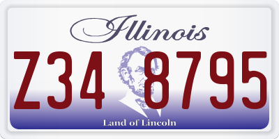 IL license plate Z348795