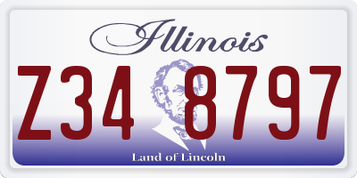 IL license plate Z348797