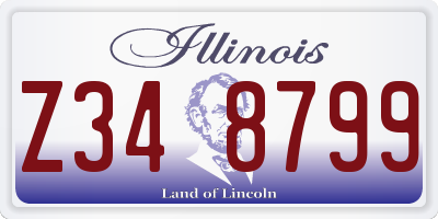 IL license plate Z348799