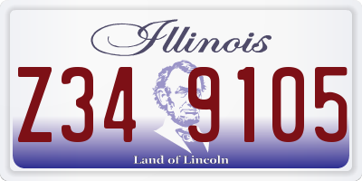 IL license plate Z349105