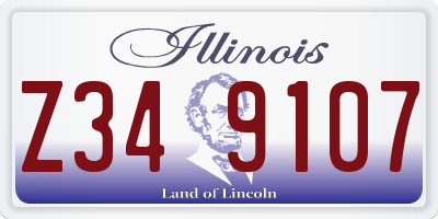 IL license plate Z349107