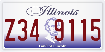 IL license plate Z349115