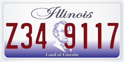 IL license plate Z349117