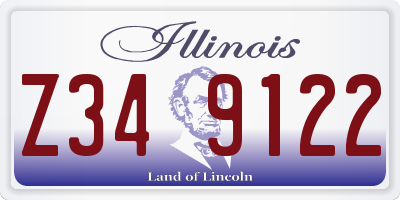 IL license plate Z349122