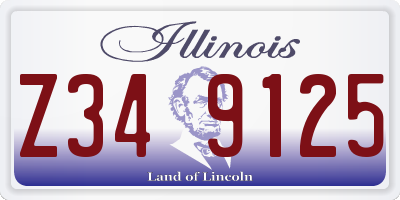IL license plate Z349125