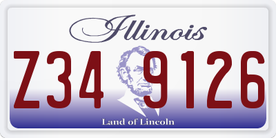 IL license plate Z349126