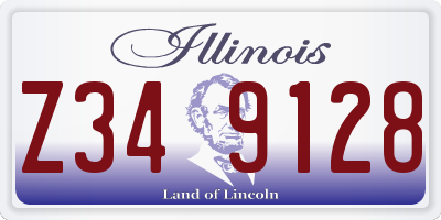 IL license plate Z349128
