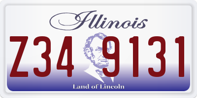 IL license plate Z349131