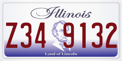 IL license plate Z349132