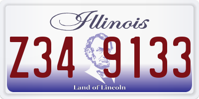 IL license plate Z349133
