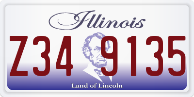 IL license plate Z349135