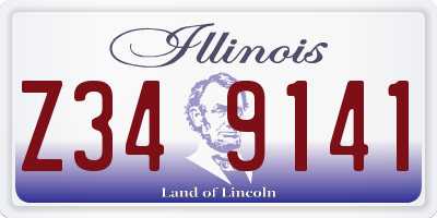 IL license plate Z349141