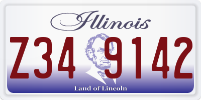 IL license plate Z349142