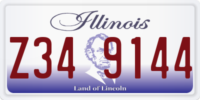 IL license plate Z349144