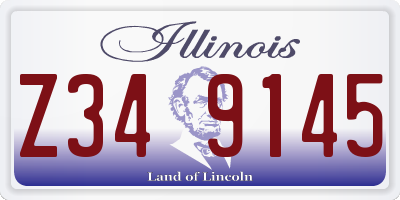IL license plate Z349145