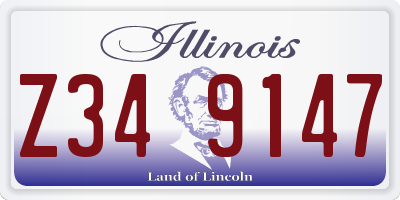 IL license plate Z349147