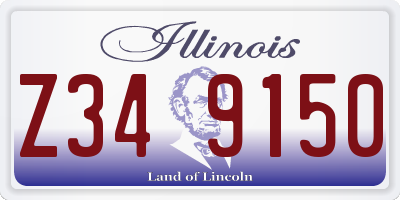 IL license plate Z349150