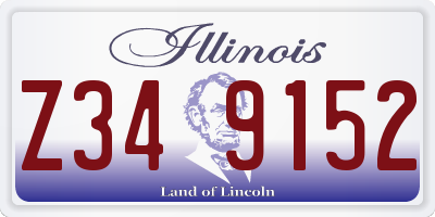 IL license plate Z349152