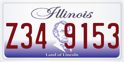 IL license plate Z349153