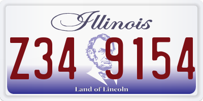 IL license plate Z349154